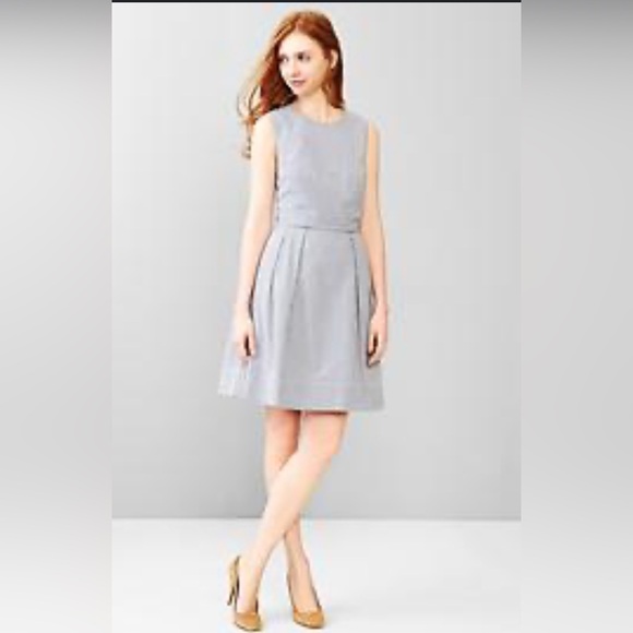 NWT GAP fit and Flare mini dress in navy and cream Size 4 - Picture 1 of 8